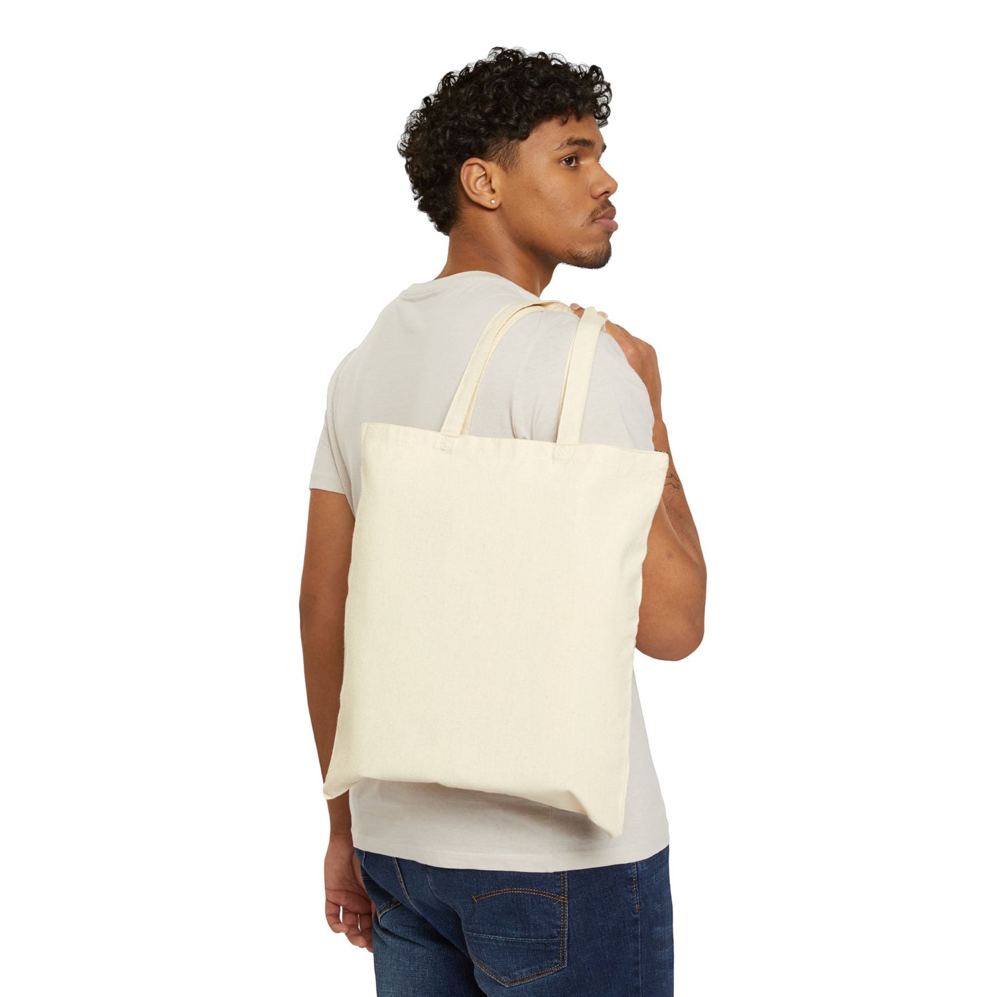 Cotton Canvas Tote Bag - M'nZ Collectable Logo Eco-Friendly Shoulder Handbag,