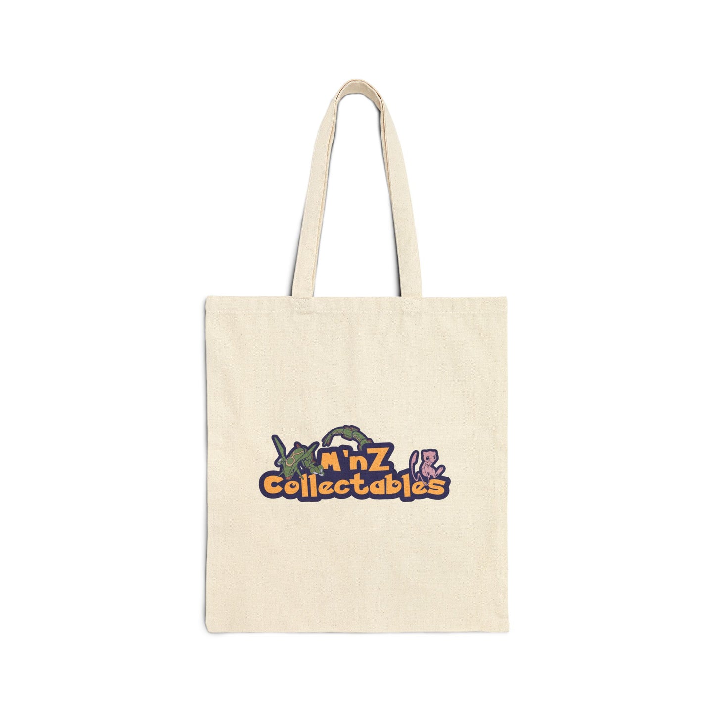 Cotton Canvas Tote Bag - M'nZ Collectable Logo Eco-Friendly Shoulder Handbag,